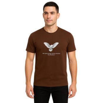 Friendly Looks Graphic Printed T-Shirt for men | Casual Half Sleeve Round Neck T-Shirt | Brown colour